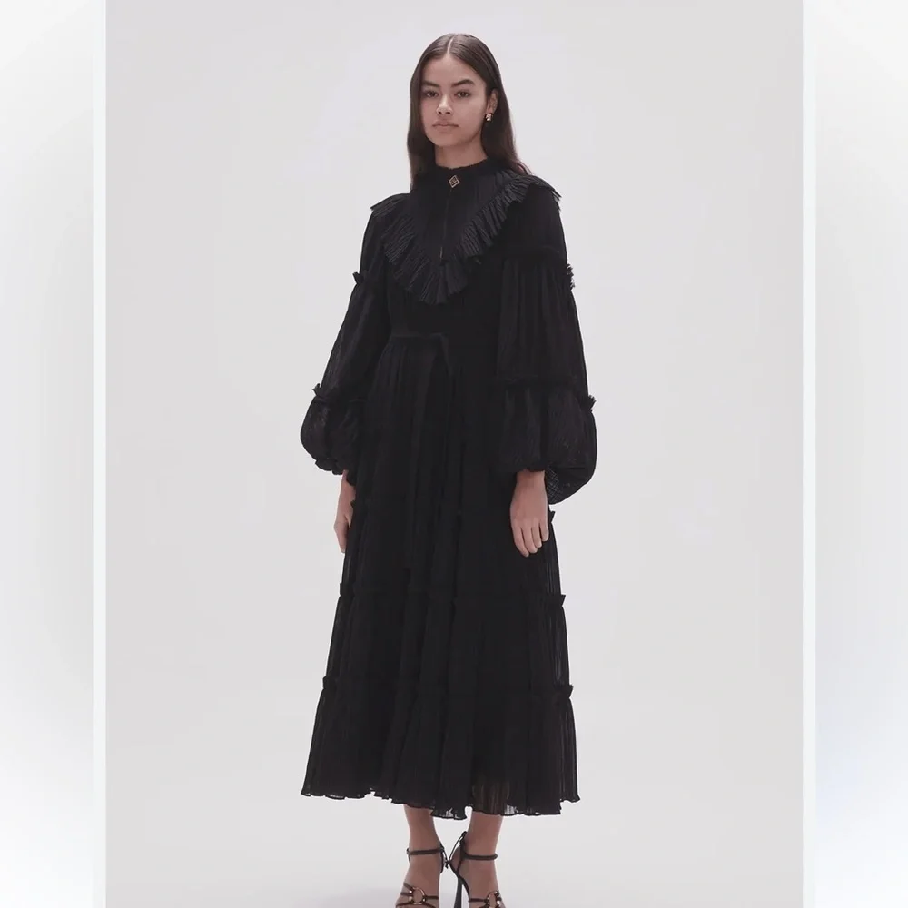 Aje Robyn Tiered Midi Dress - Picture 2 of 12